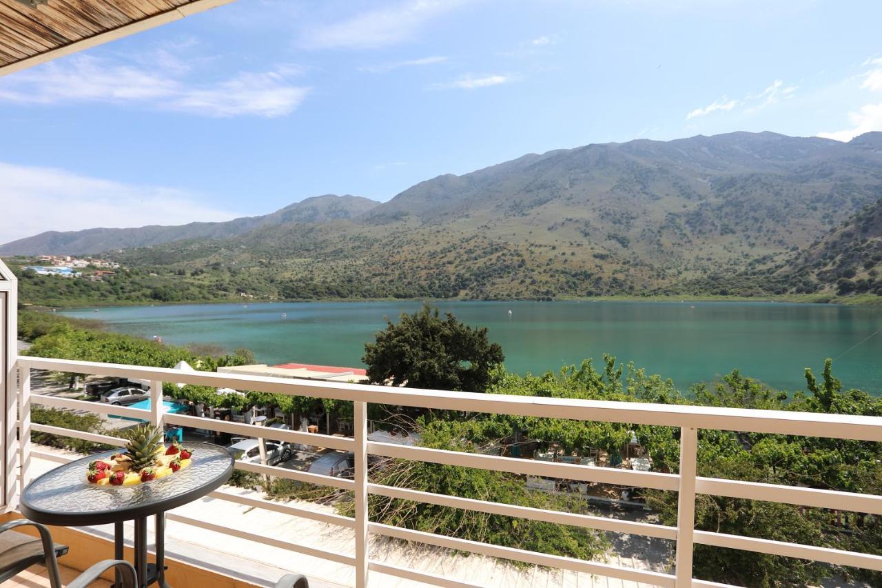 Korissia With Lake View Kournas Екстер'єр фото